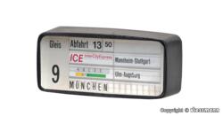 Ankomst- og afgangsskilt til perron. Med lys. Str N -  Viessmann 1897.