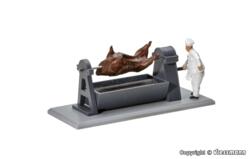 Stor grill med okse på roterende spid. Viessmann 1552.