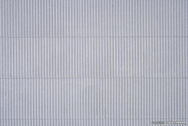 Bølgeeternit. Kunststof. 20 cm x 12 cm. Kibri 34143.