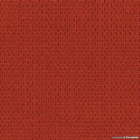 Mursten i forbandt. Kunststof. 20 cm x 12 cm. Kibri 34147