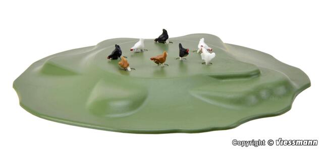 Hønsegård med 8 høns. Viessmann 1528.